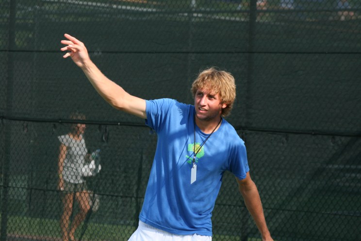 Sangren is Rhyno's official frisbee tosser in wam-ups. They won't be doing this if they have to face the other in the first.
