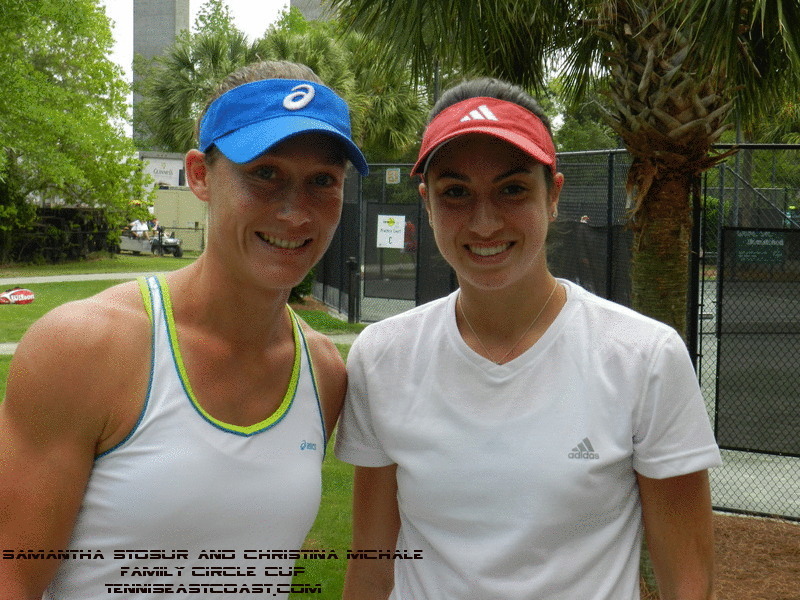 Samantha Stosur and Christina McHale, Family Circle Cup 2012, TennisEastCoast.com