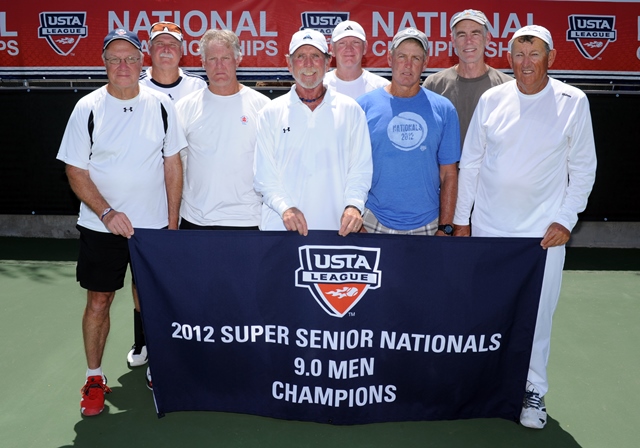(L to R): Stephen Duffel, Tom Smith, Dale Quigley, Roger Pearce, Marty Pearson, Larry Saheim, Robin Merriman, Hugh Thomson (Photo:USTA) 