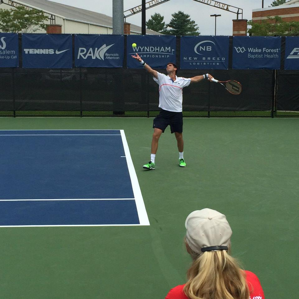 Delbonis with one of the first  big upsets of the tournament 