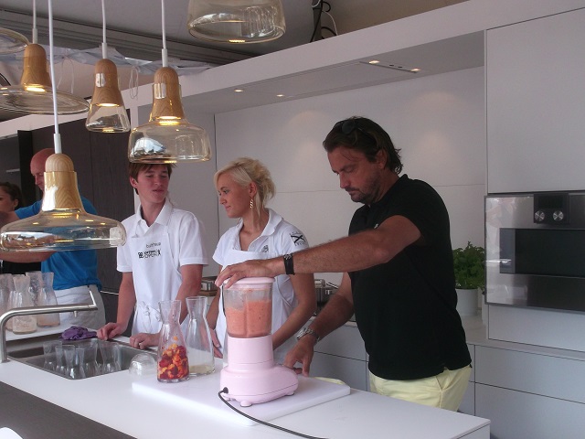 Henri Leconte Prepares Smoothies at Optima Open