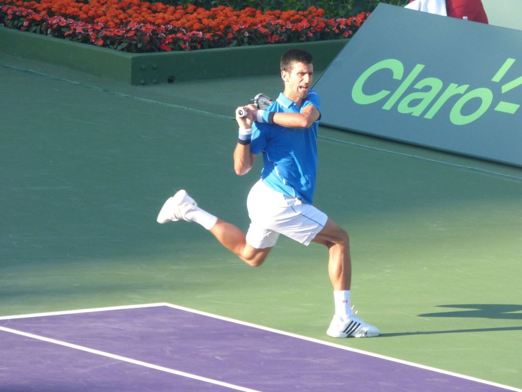 Djokovic baked up another bagel today (Photo Credit: Esam Taha)
