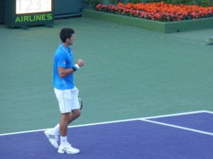 Djokovic won a hard fought match (photo credit: Esam Taha)