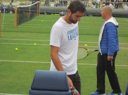 Cilic on the practice courts (photo credit: Andreas Thiele)