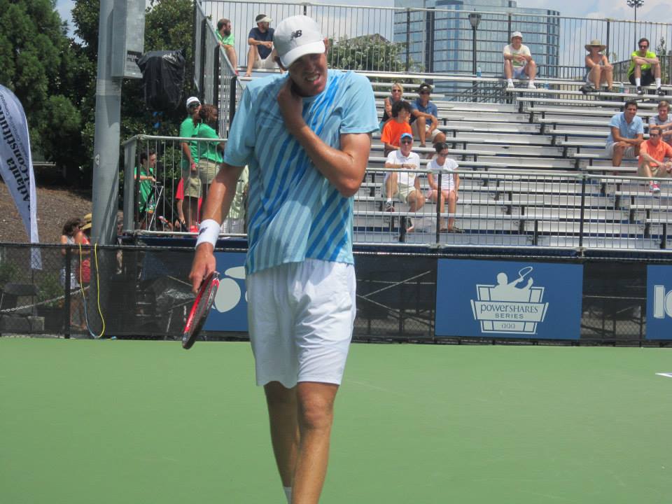 Opelka winces from a tight shoulder 