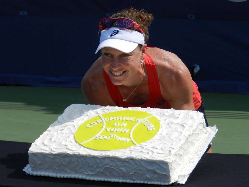 .@BamBamSam30 Stosur Hits the Big 5-0-0; @ChristinaMcHale Rules, Rain Delay&nbsp;@CitiOpen