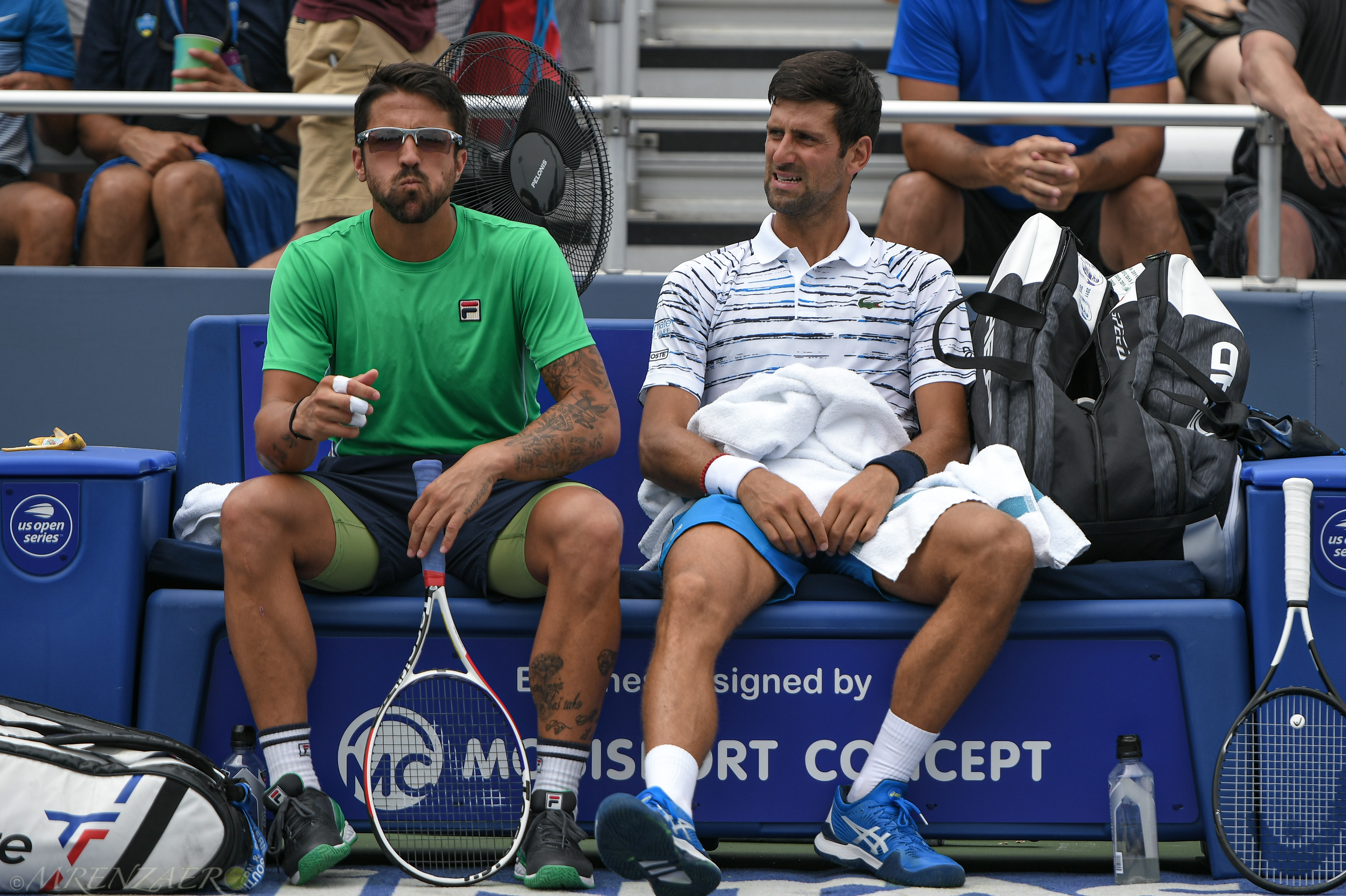 Tipsarevic & Djokovic, 2019 Western & Southern Open Photo: