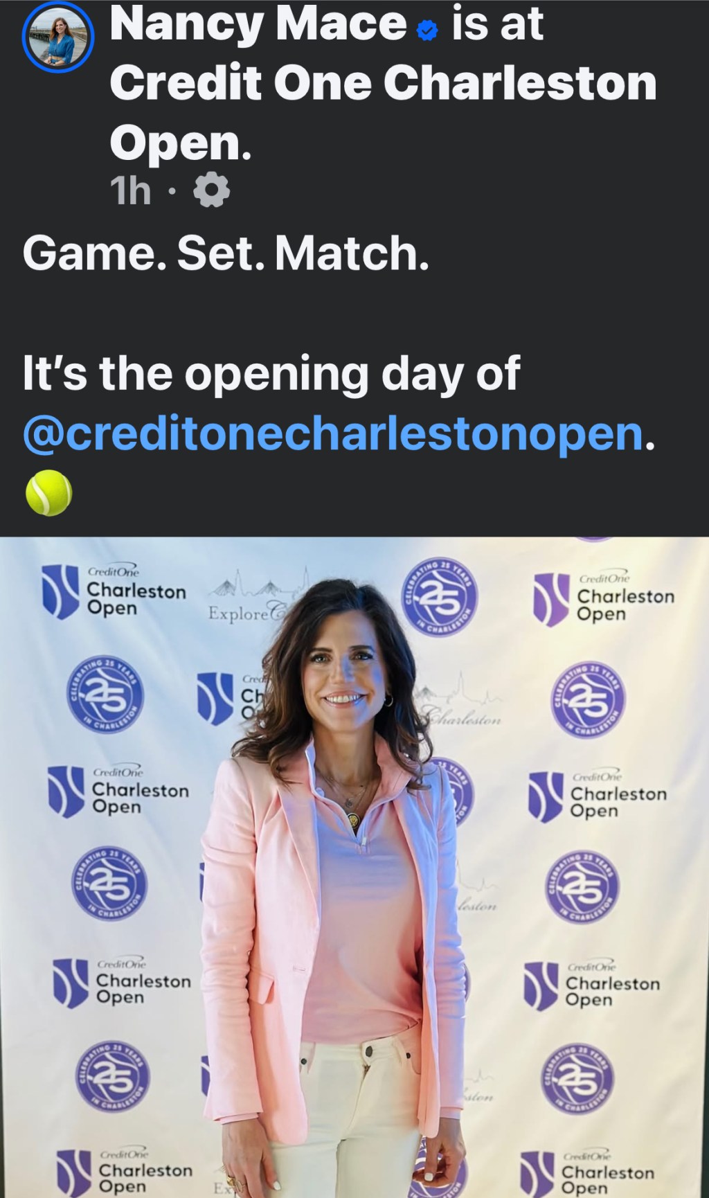Local Congresswoman Shows Up at Charleston Open, Gets Roasted on&nbsp;Facebook